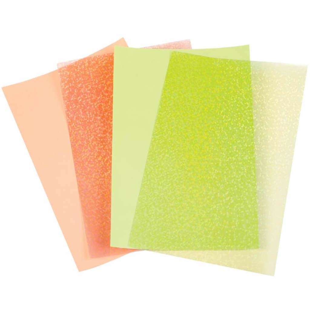 SEQUINS SHEET CREAM LIME/ PEACH 4PK 4X6IN 