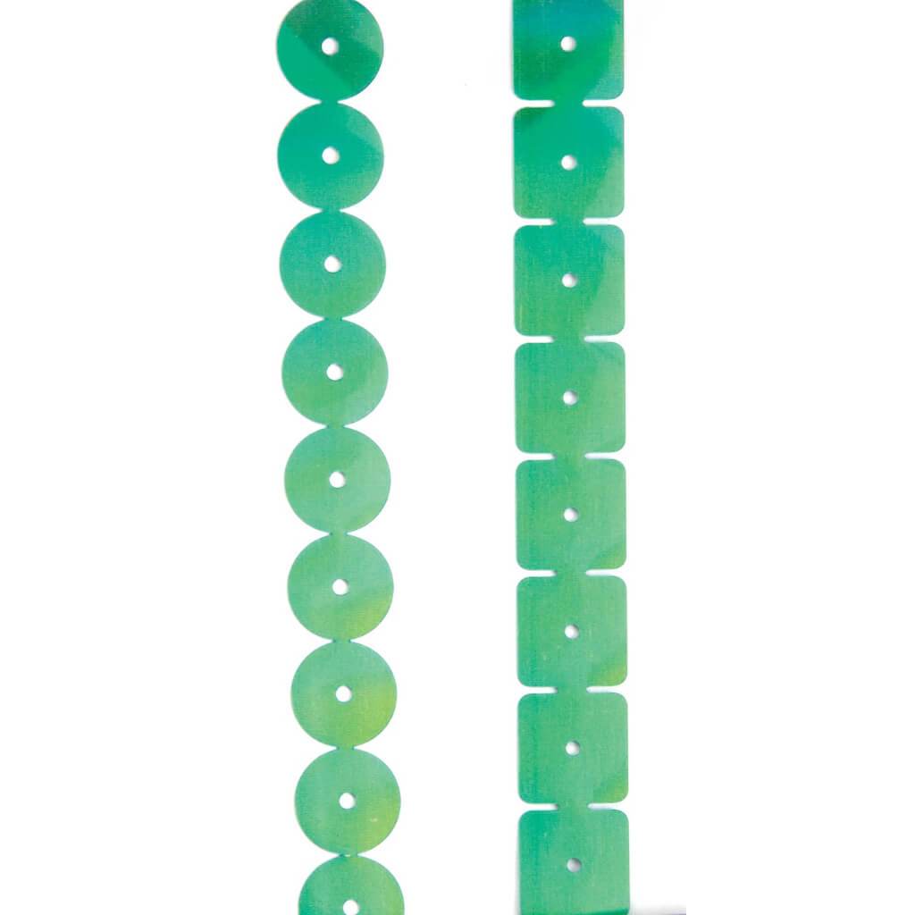 SEQUIN RIBBON BRIGHT EMERALD 2PK 