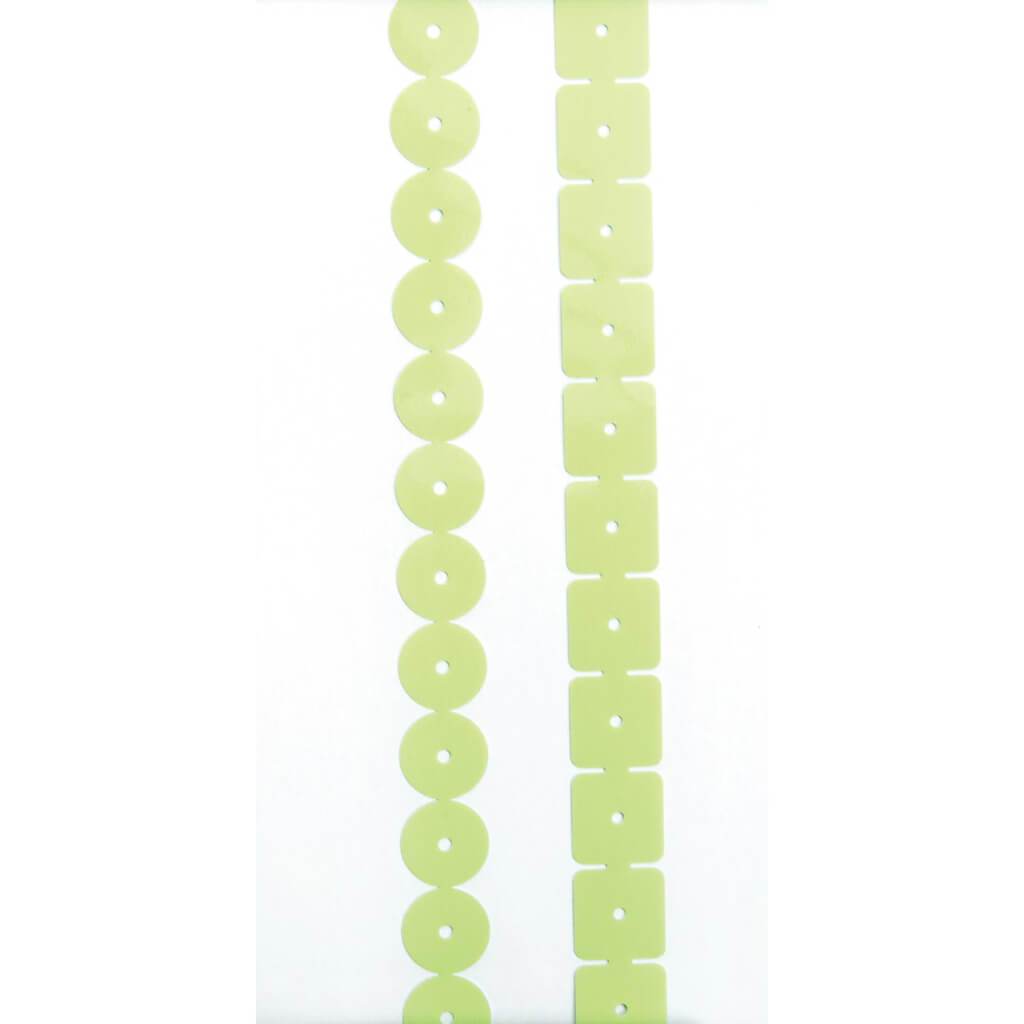 SEQUIN RIBBON CREAM LIME 2PK 