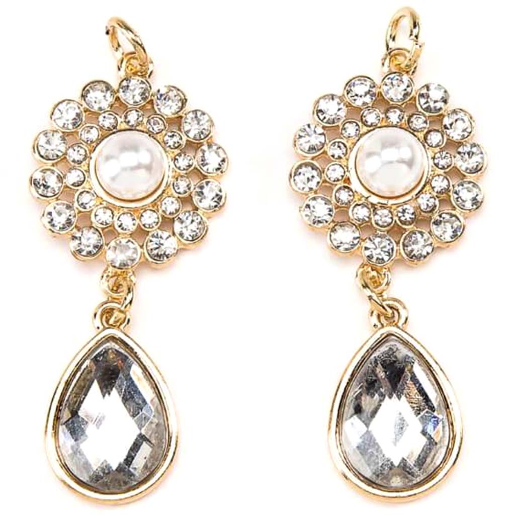 CHARMS PEARL IVORY GOLD 2PC 