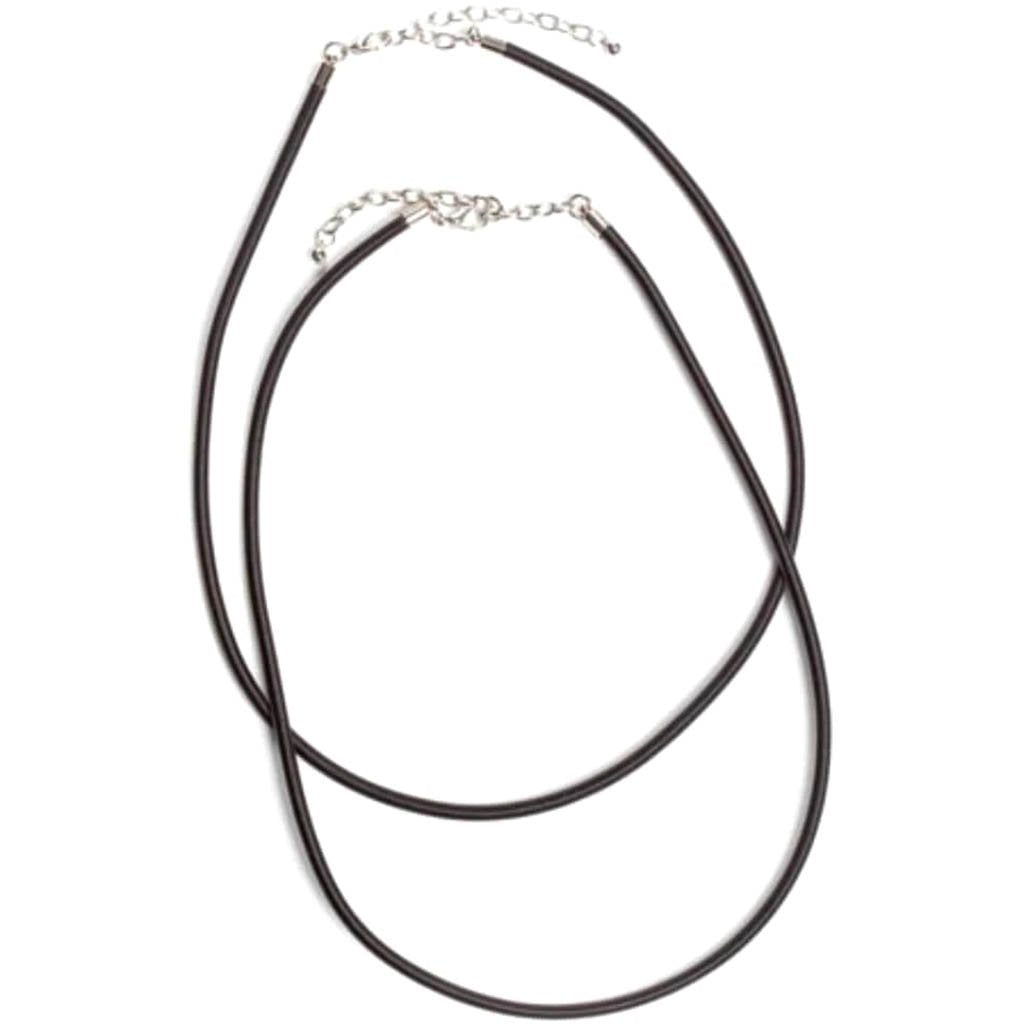 Nylon Cord Necklace Black 18 inches 