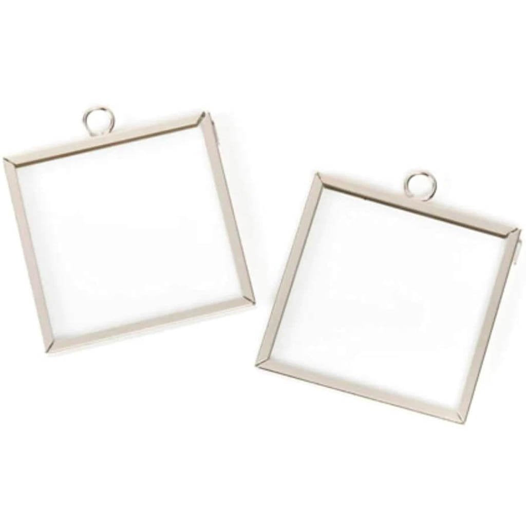 Frame Charms Silver Square 2 x 2 inches 