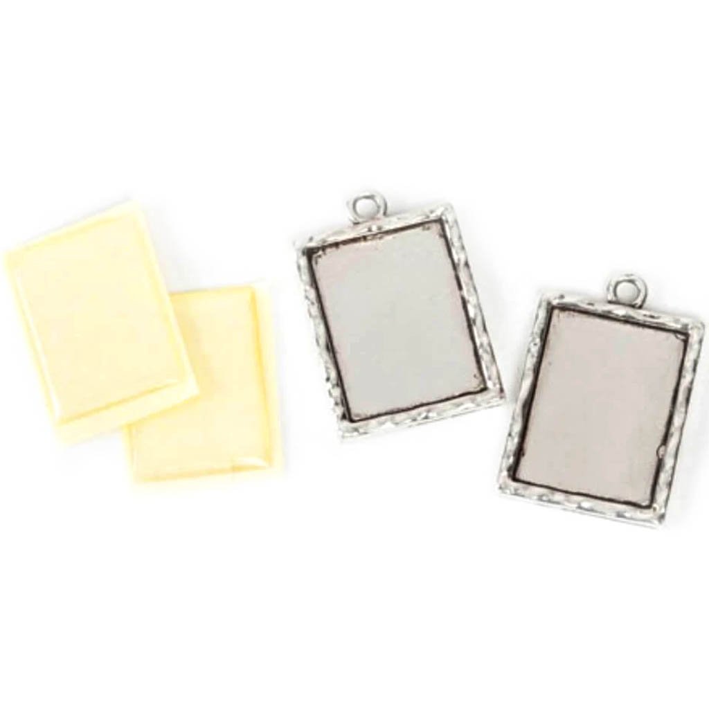 Frame Charms Antique Silver Rectangle 20 x 25mm 