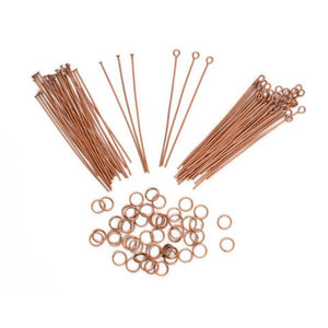 Pins and Rings Antique Copper Assorted Sizes
