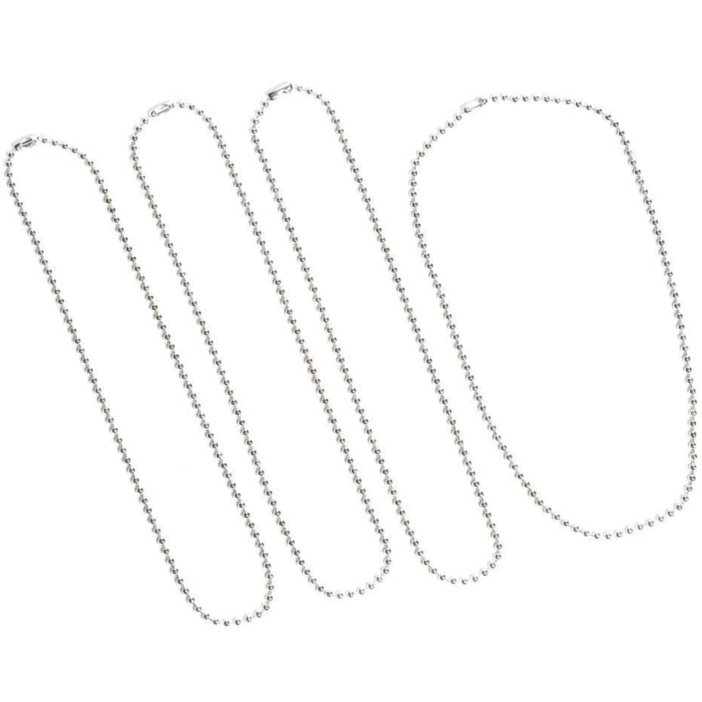 BALLCHAIN SILVER 3MM 4PC 18IN 