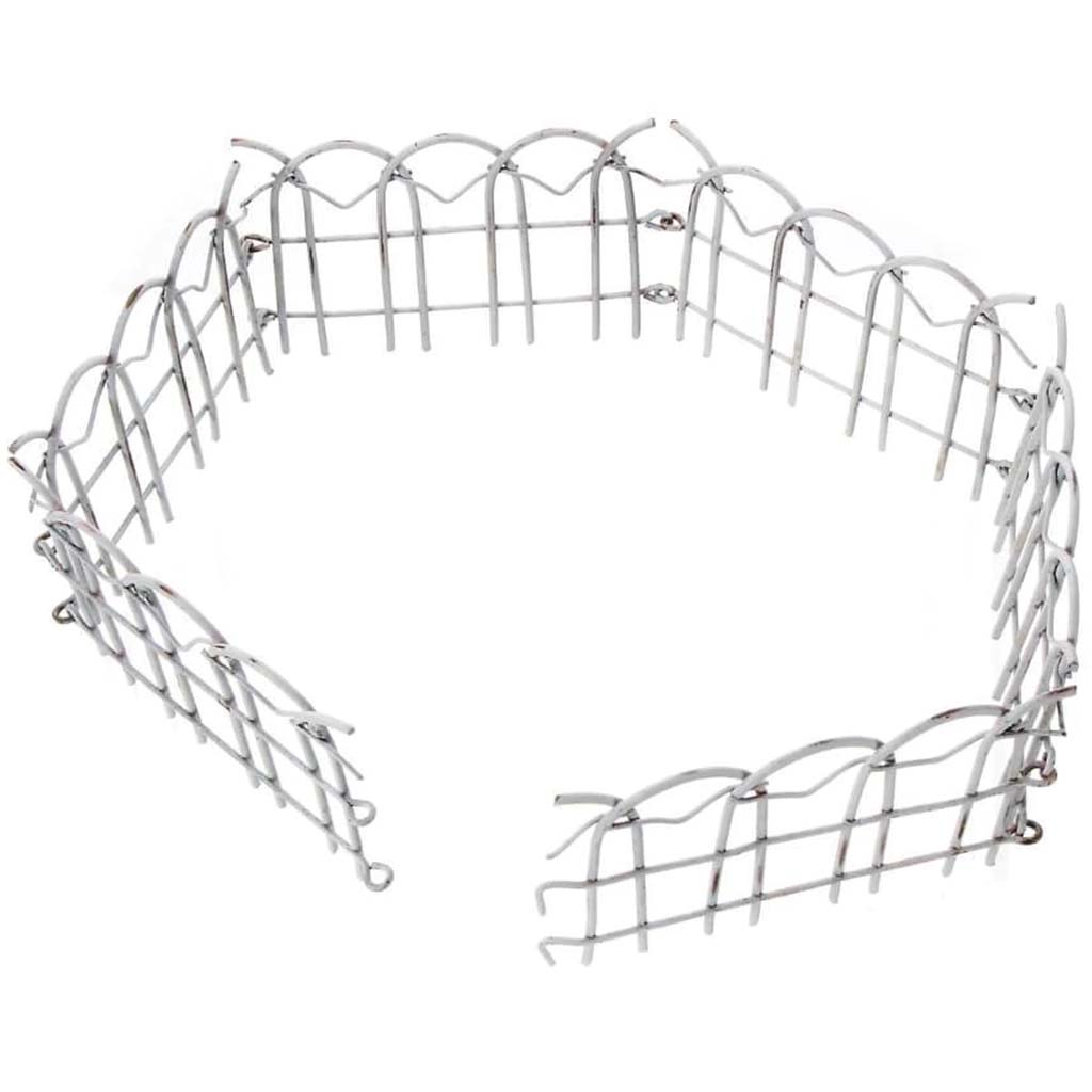 MINI WIRE FENCE WHITE 2.5X24IN 