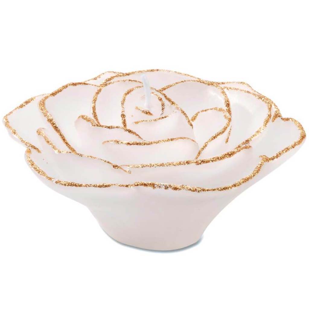 CANDLE FLOATING ROSE 3.75IN GOLD 