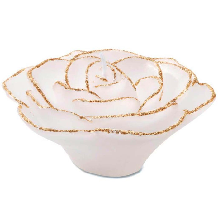 CANDLE FLOATING ROSE 3.75IN GOLD 