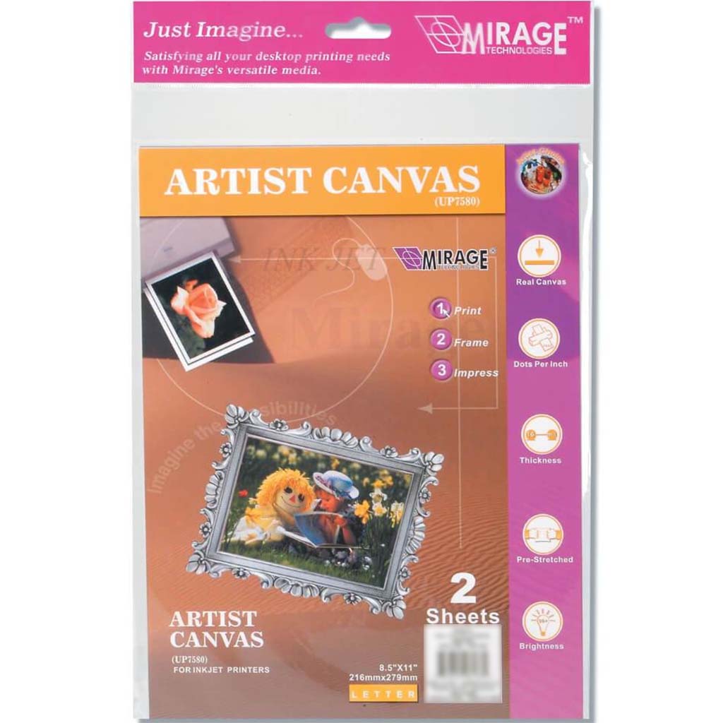 ARTIST CANVAS PRINTABLE 8.5X11 