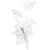 Embroidered Flower Spray White 