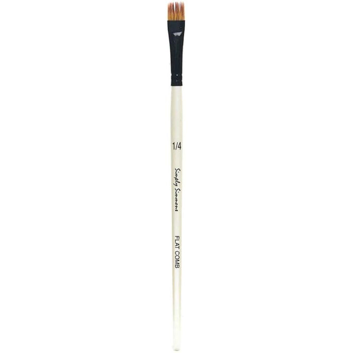 Simply Simmons Short Handle Flat Comb Brushes