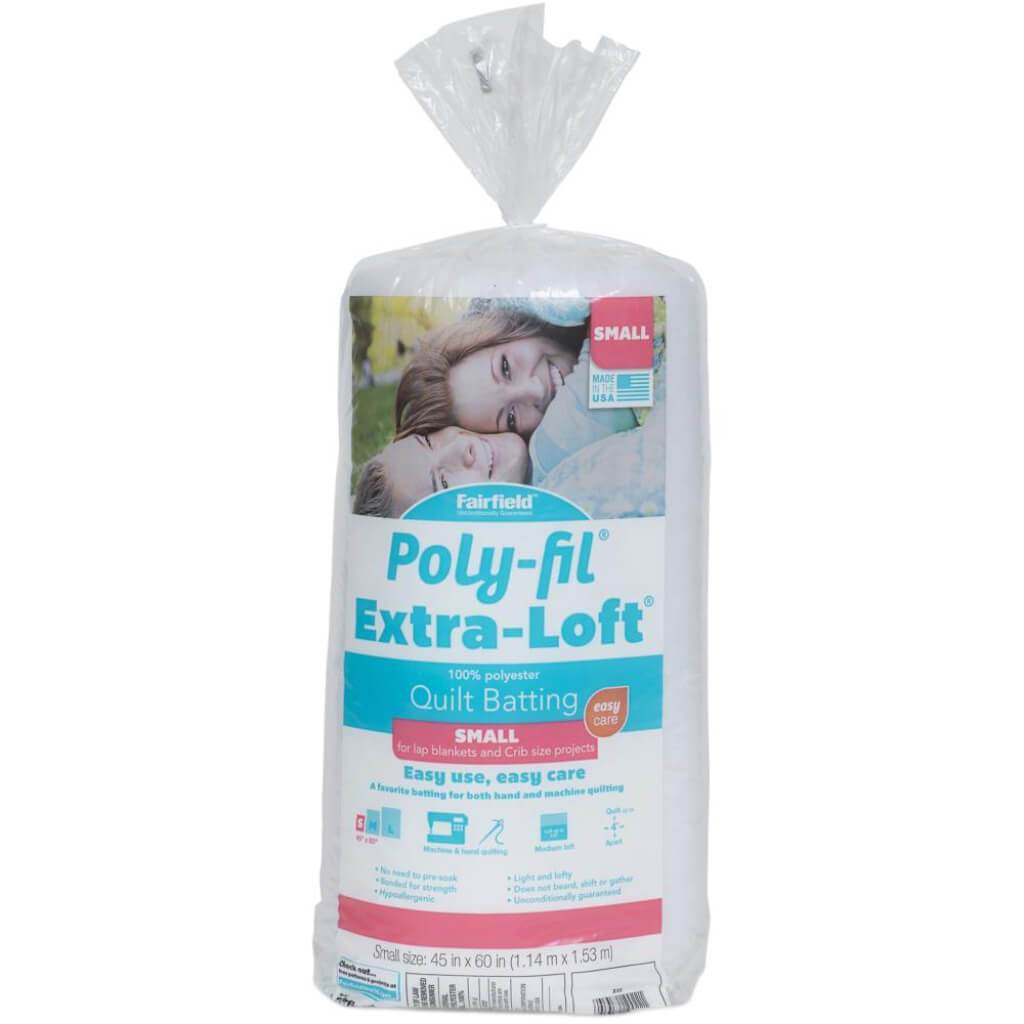 Extra Loft Bonded Polyester Batting, Crib Size 45in x 60in