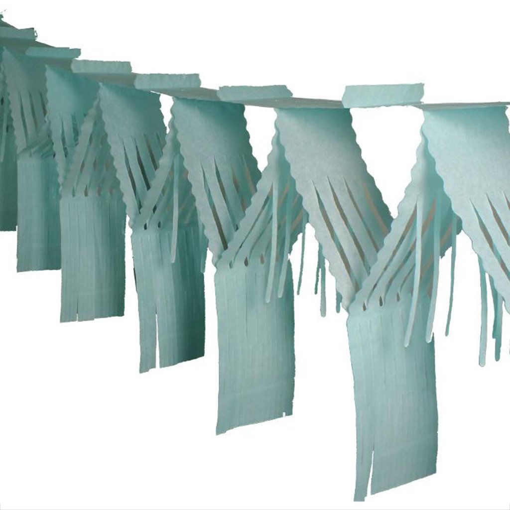 Light Blue Drop Fringe Garland 20in X 12in