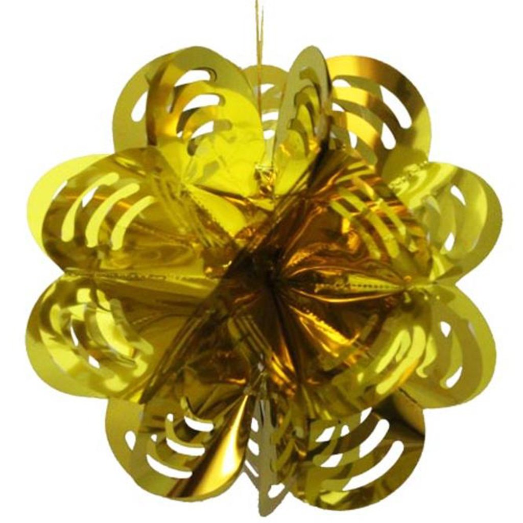 Gold Foil Flower Decoration, 8in