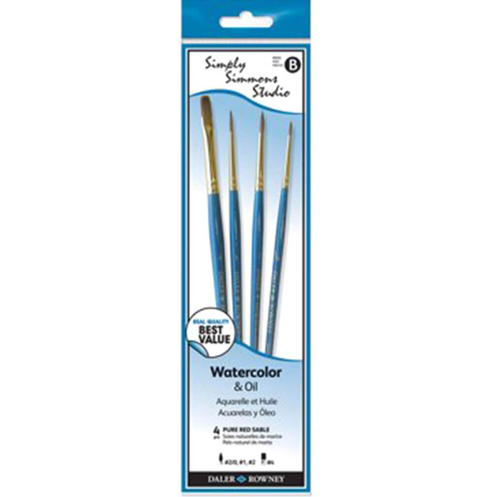 Simply Simmons Studio Brush Set Sable 4pcs