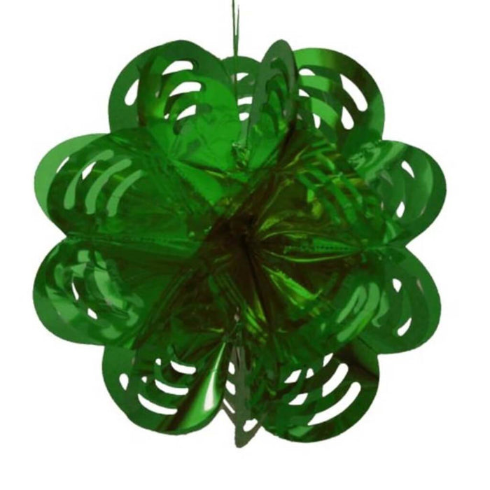 GREEN FOIL FLOWER DECORATION 