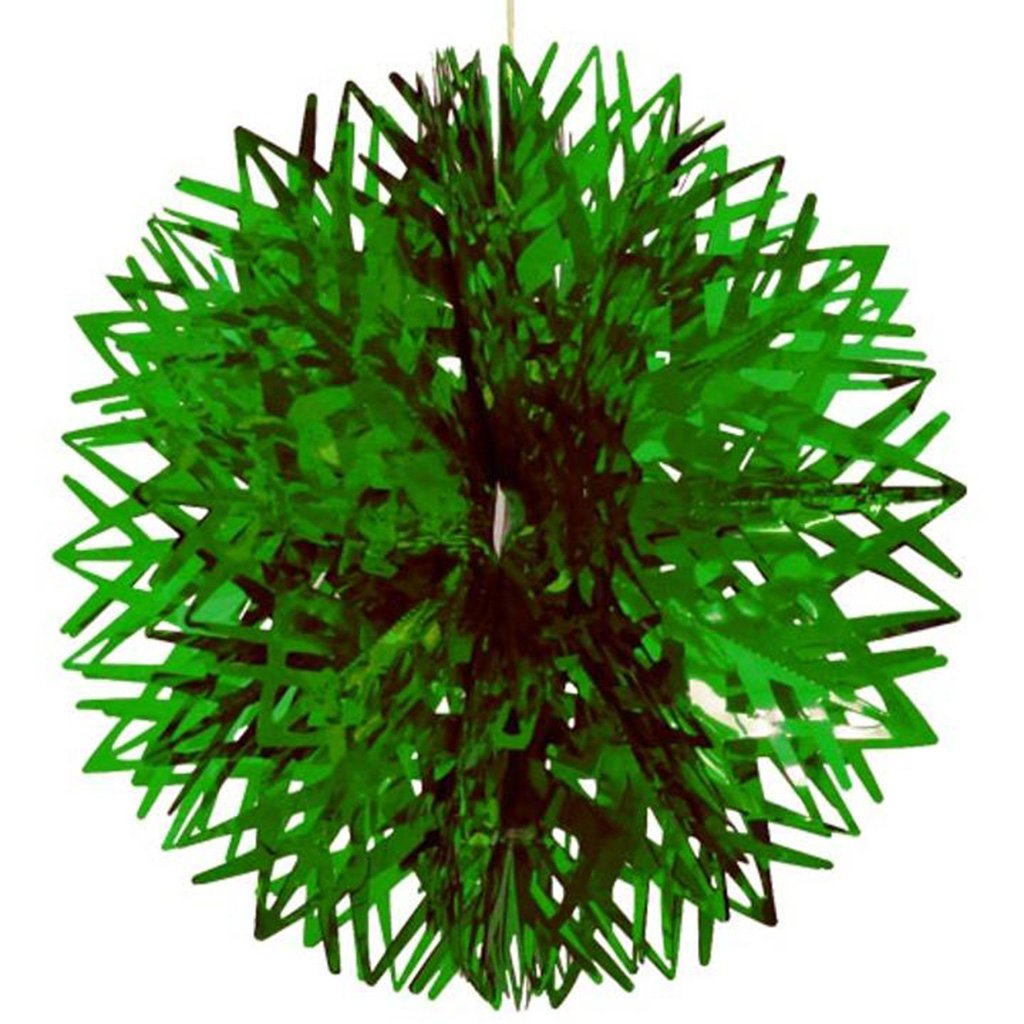 Green Foil Ball Decoration, 16in