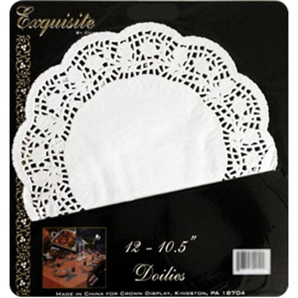 Round White Paper Doilies, 10in