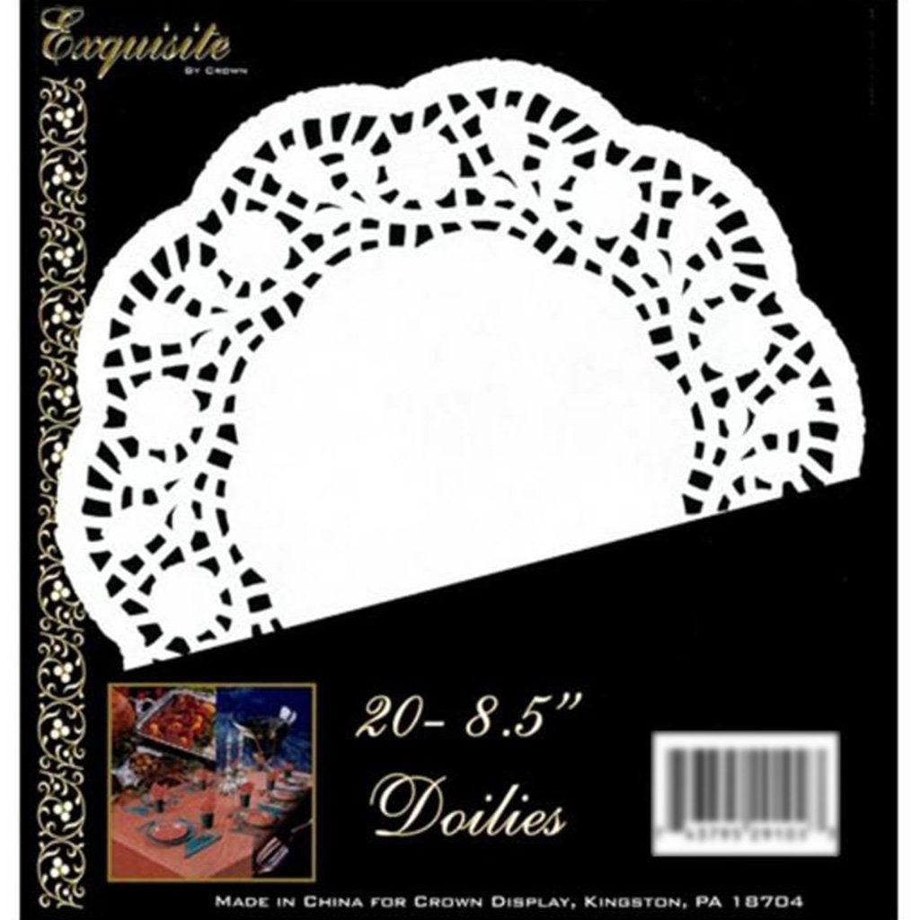 Round White Paper Doilies, 8.5in