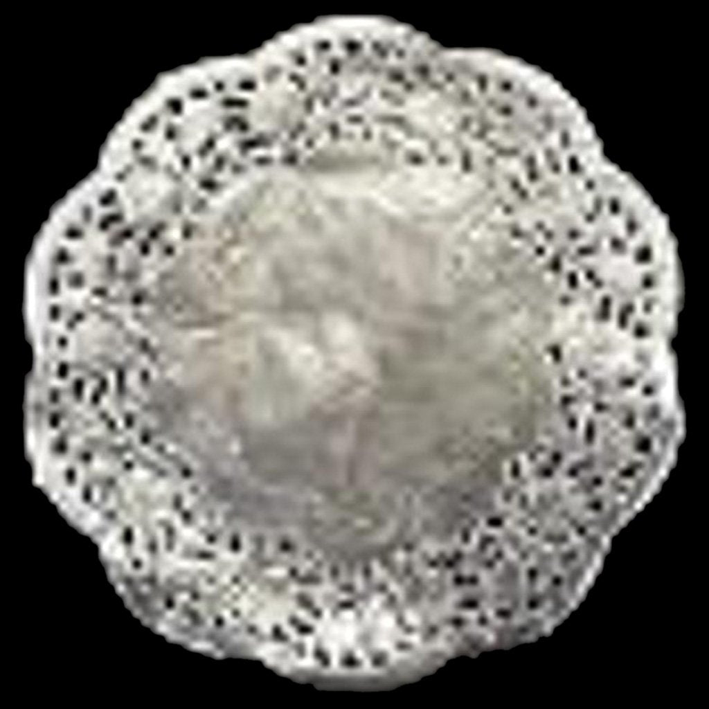 Round Silver Foil Doilies, 8.5in