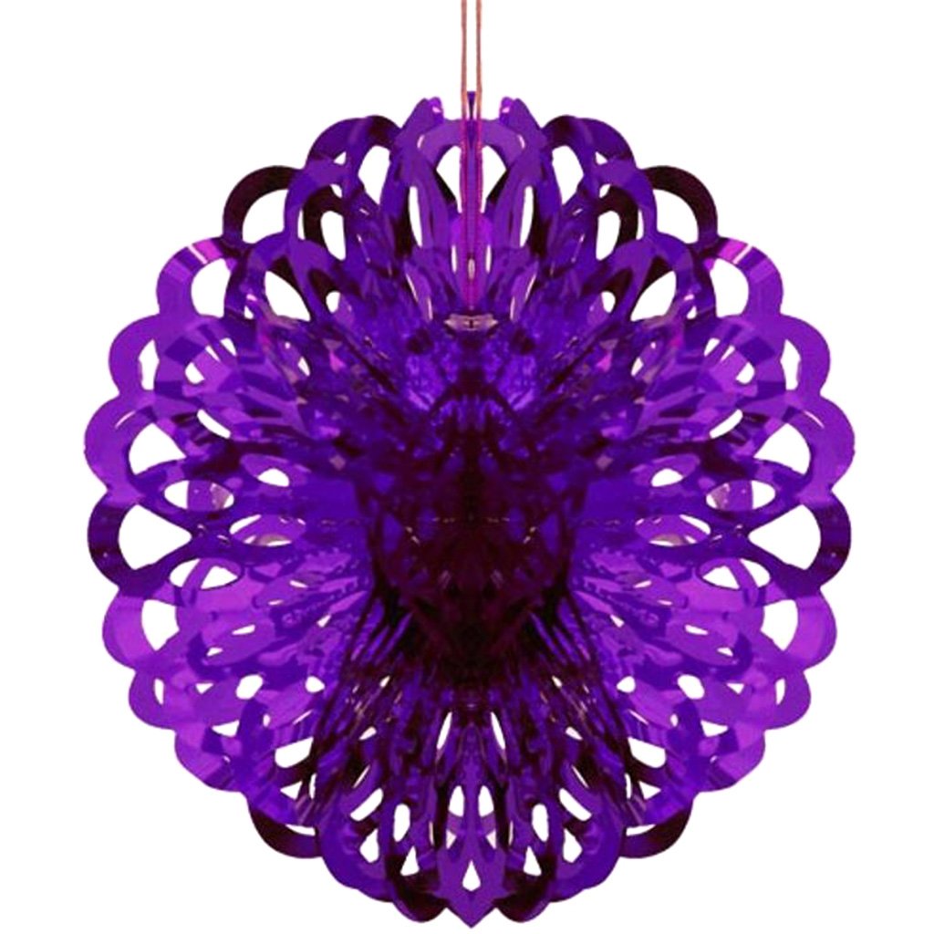 Purple Foil Ball Decoration, 8in