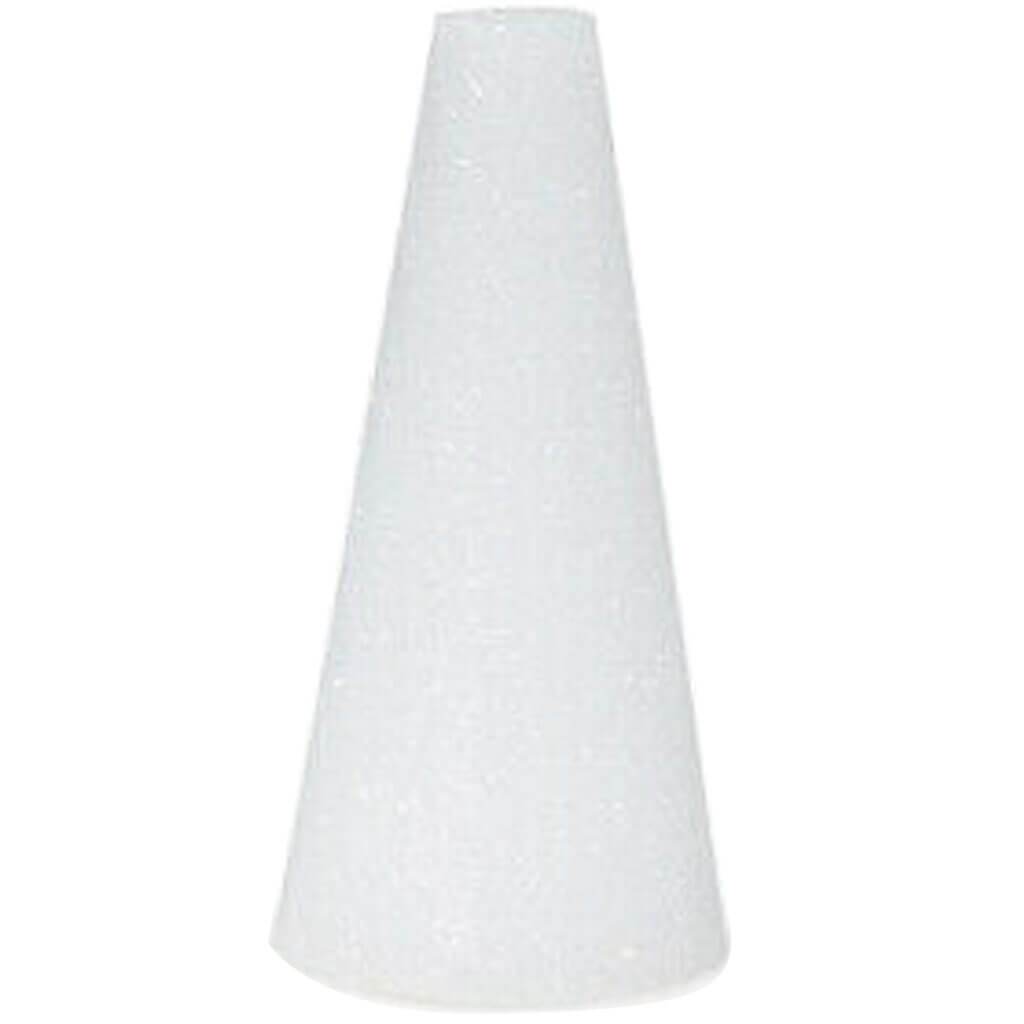 Styrofoam Cone 6x3in White