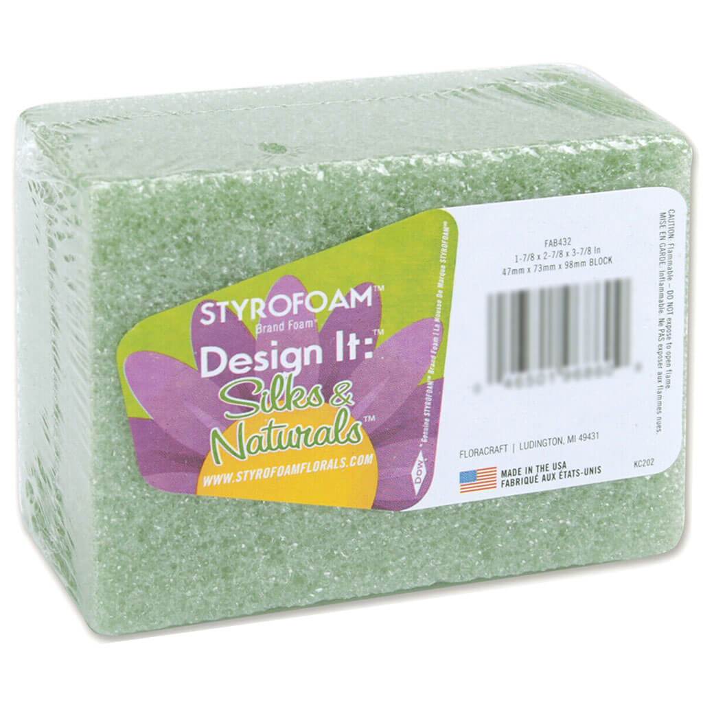 Styrofoam Block Arranger 4x3x2in Green