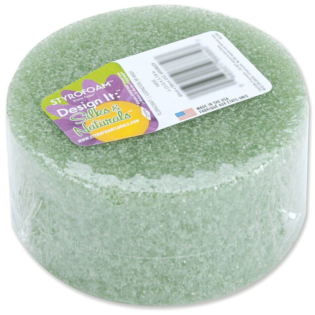 Styrofoam Disc Arranger 4x2in Green