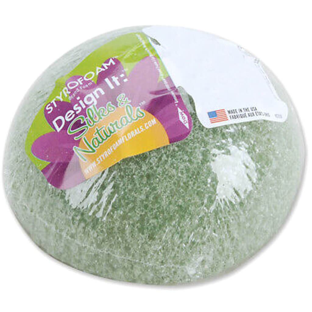 Styrofoam Half Ball Arranger 4x2in Green