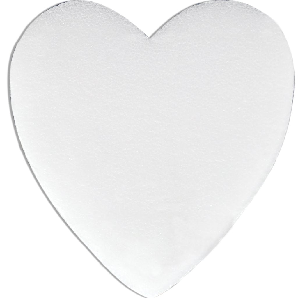 Styrofoam Heart 8x1-1/2in White