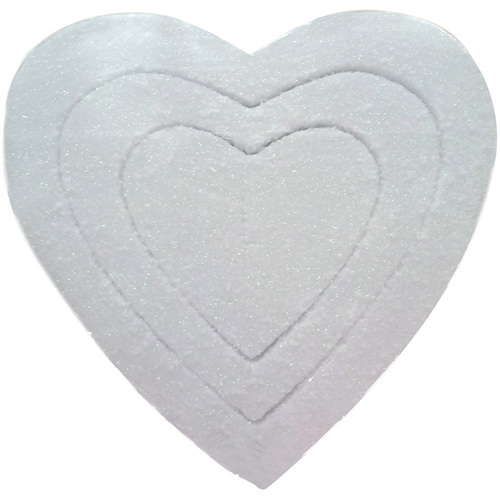 Styrofoam Hearts-Nested 20in White