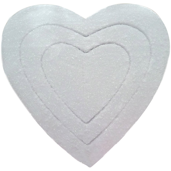 Styrofoam Hearts-Nested 20in White