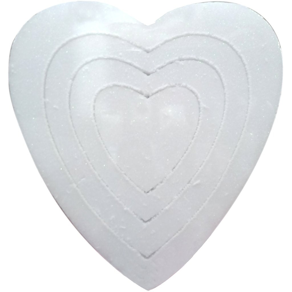 Styrofoam Hearts-Nested 24in White