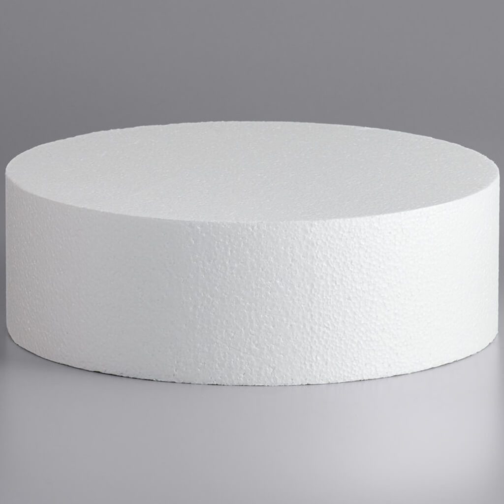 Styrofoam Cake Dummy 3x8in White