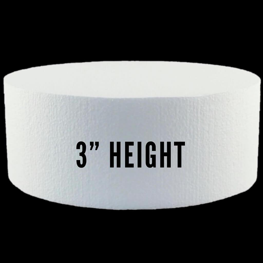 Styrofoam Cake Dummy 3x10in White