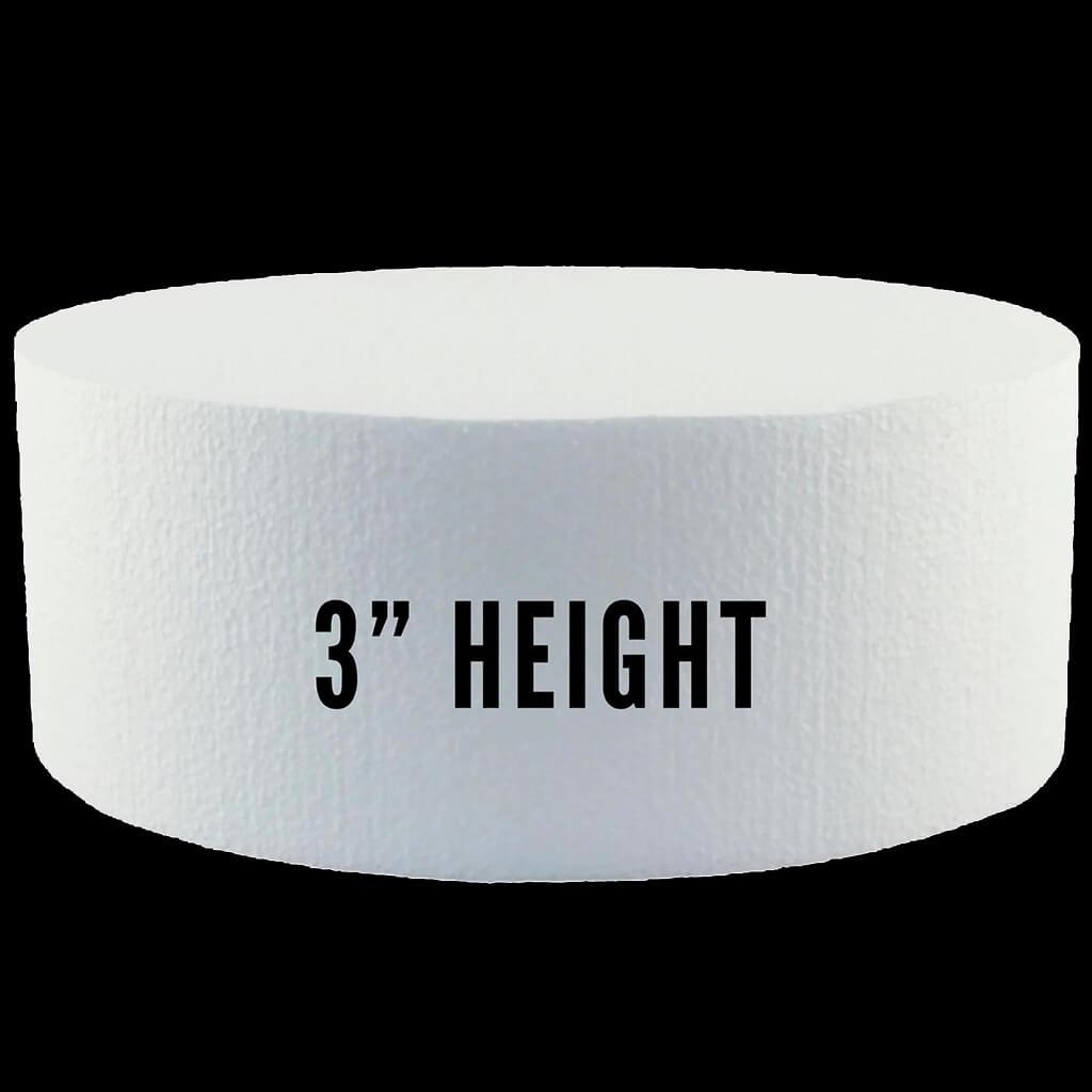 Styrofoam Cake Dummy 3x12in White