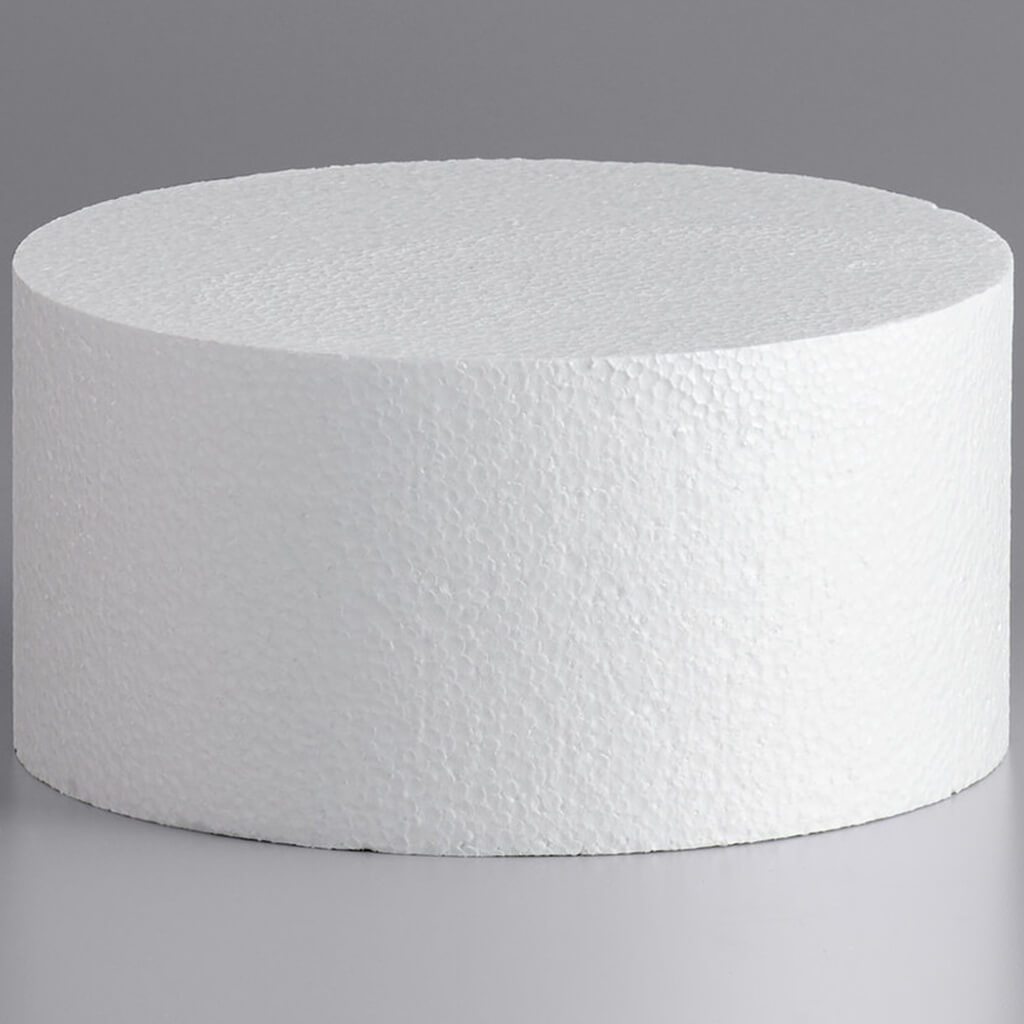 Styrofoam Cake Dummy 4x10in White