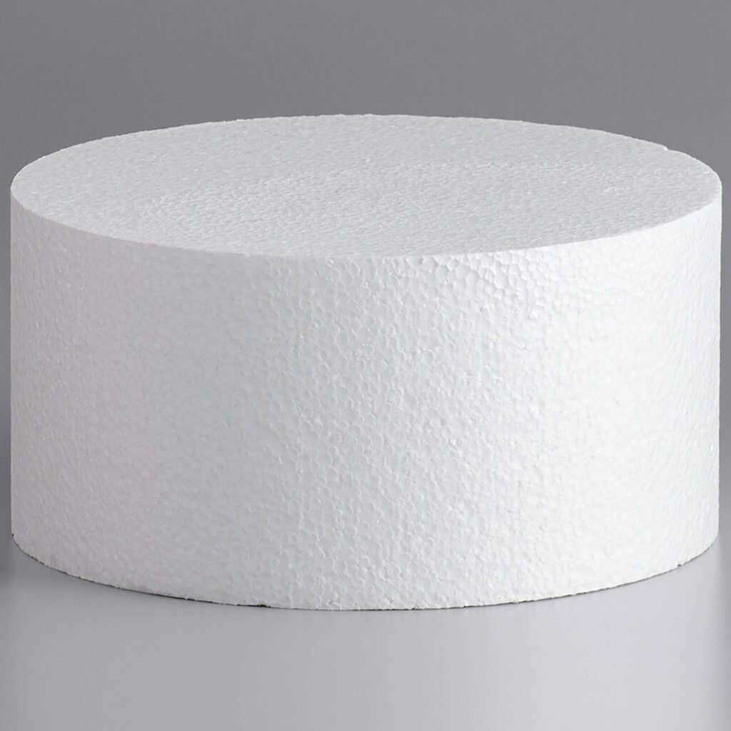 Styrofoam Cake Dummy 4x14in White