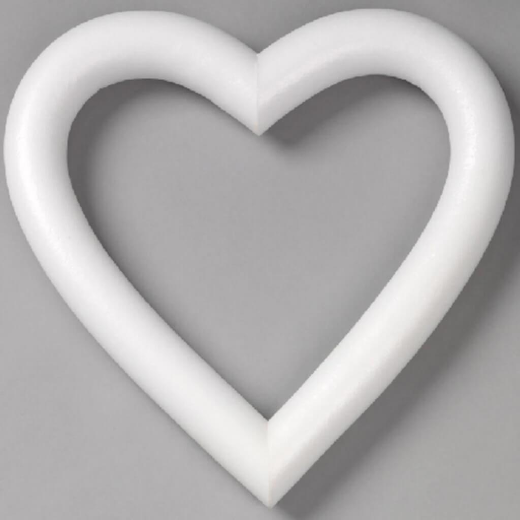 Heart 12in Extruded White