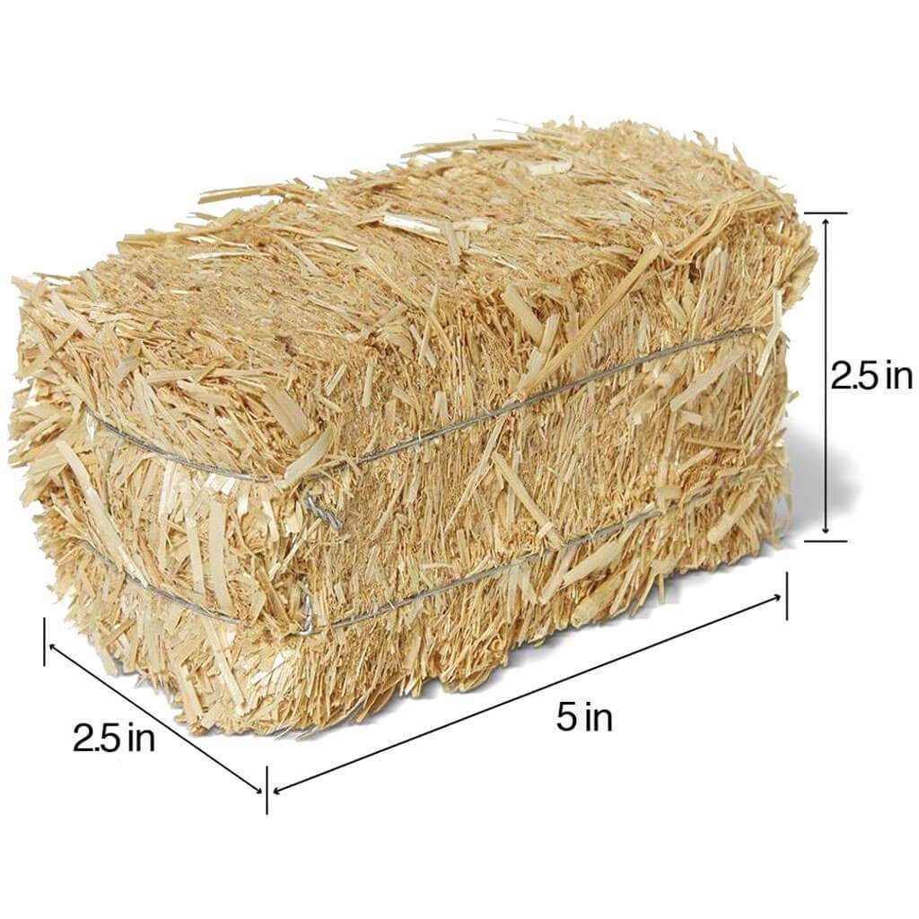 Straw Bale Natural 2.5x2.5x5in