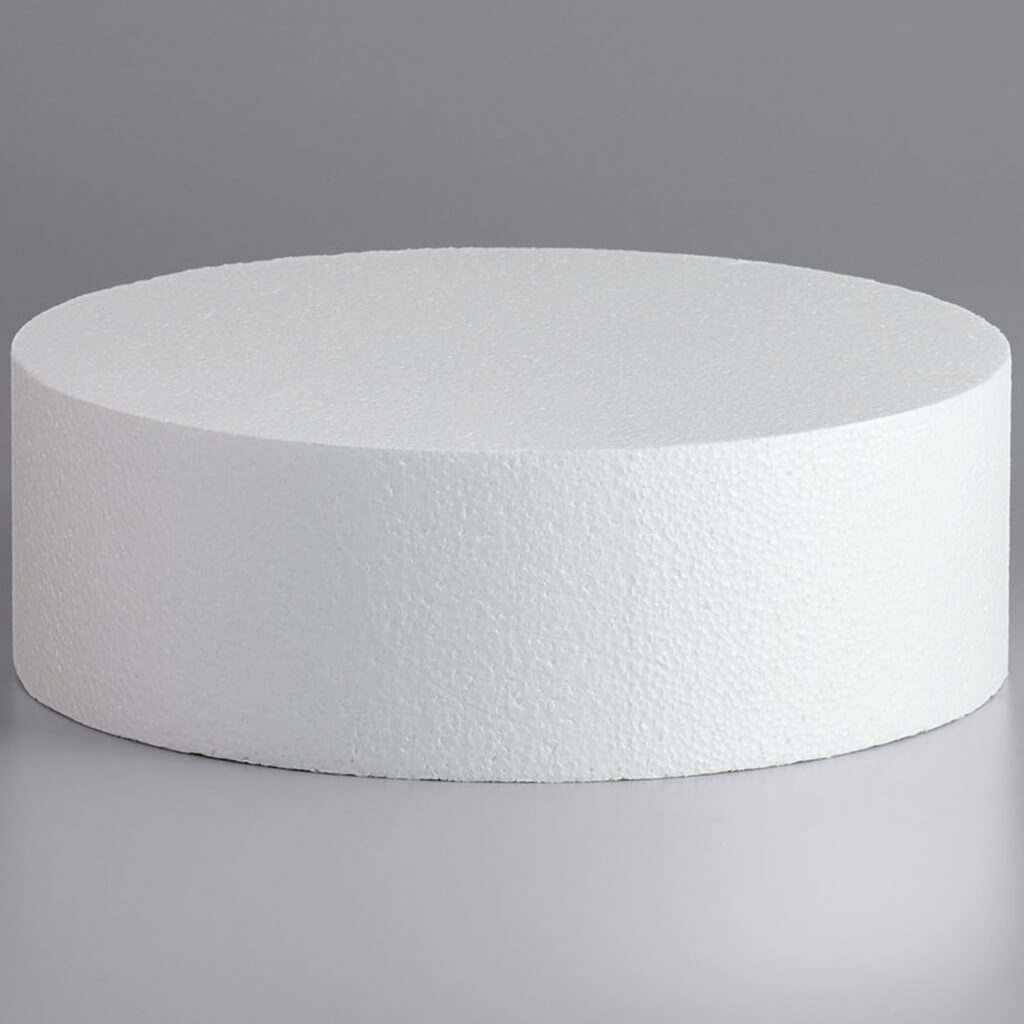 Styrofoam Cake Form Round 3x9in