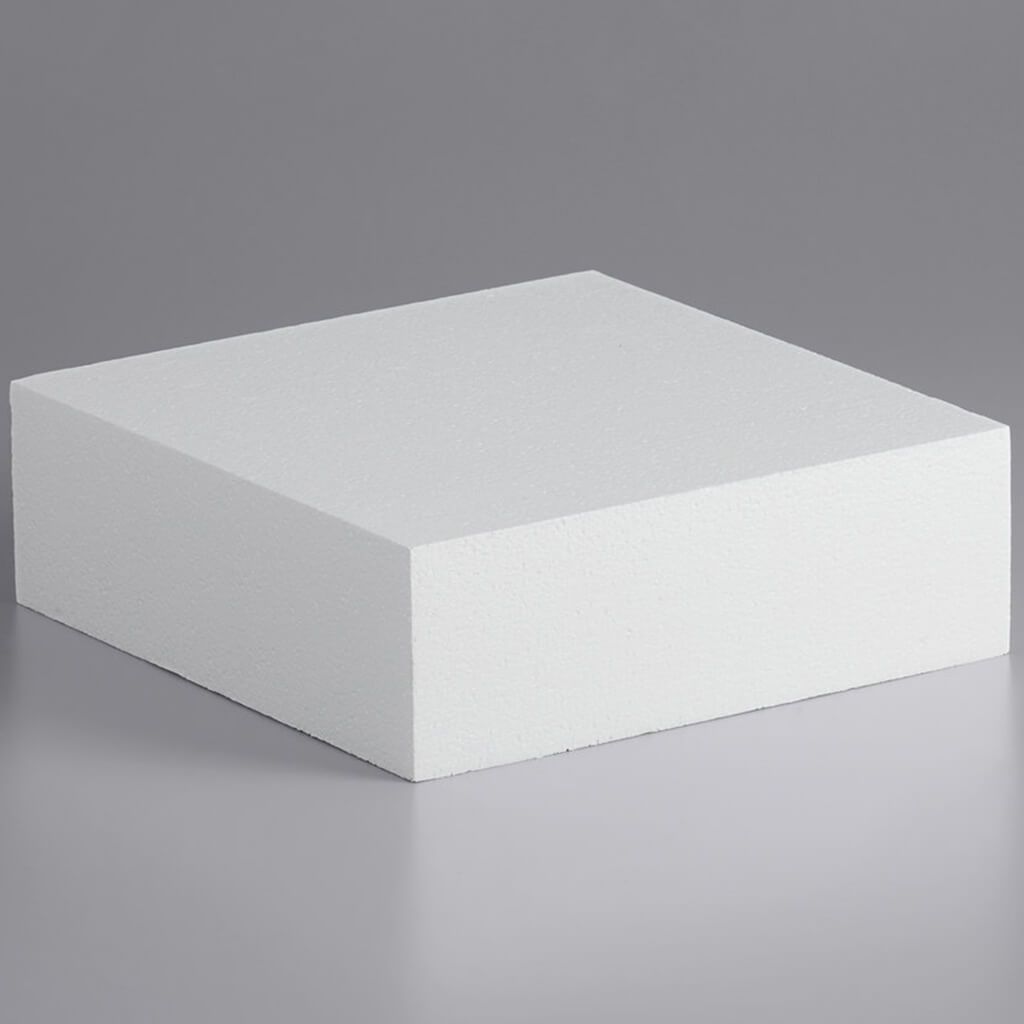 Styrofoam Cake Form Square 3x8x8in