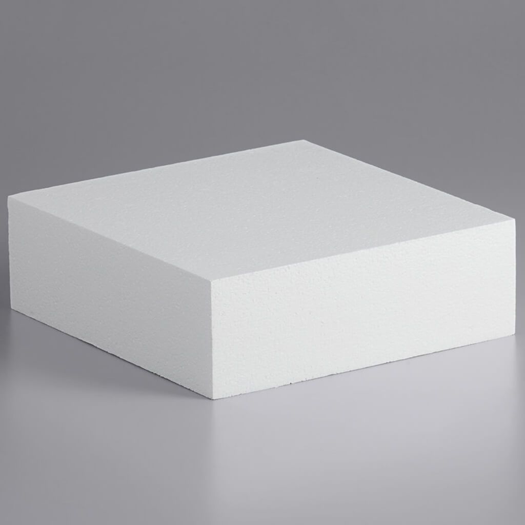 Styrofoam Cake Form Square 3x12x12in