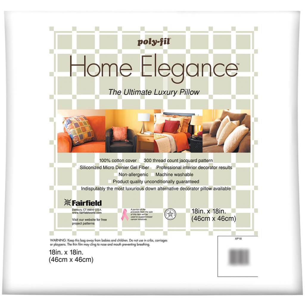 Home Ellegance Pillow 18in x 18in White