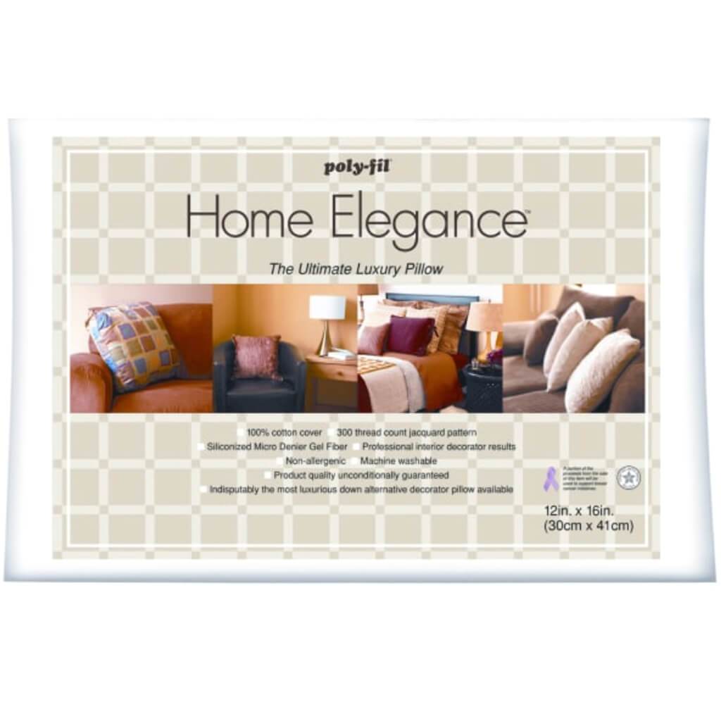 Home Ellegance Pillow 12in x 16in White