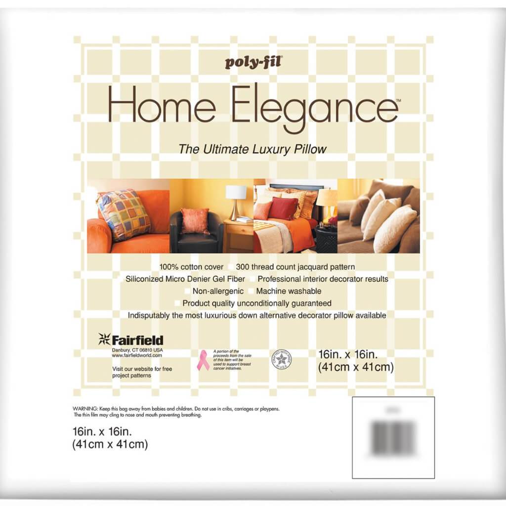 Home Ellegance Pillow 16in x 16in White