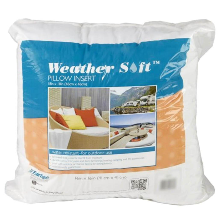 Weather Soft Pillow 18in x 18in White