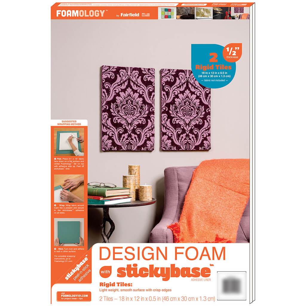 Design Foam Rigid 12in x 18in x 1/2in 2/Pkg