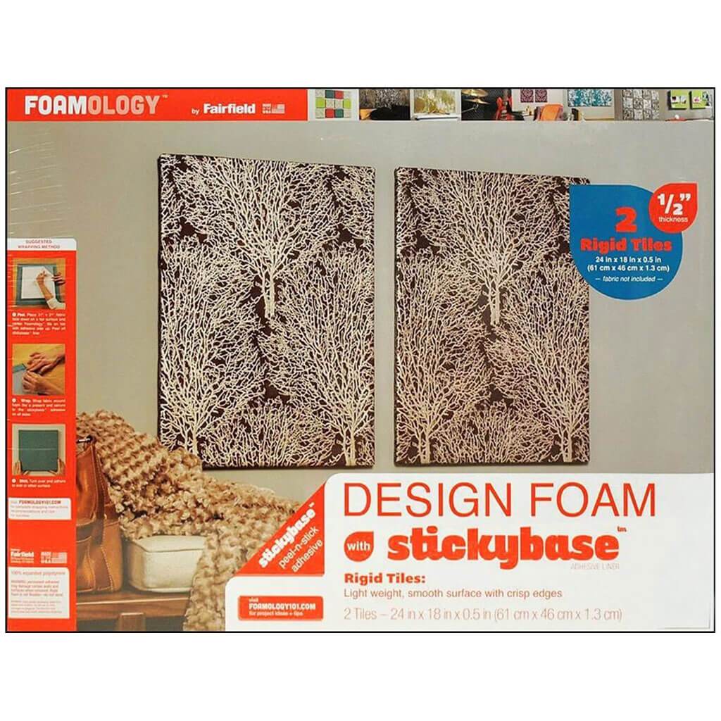 Design Foam Rigid 24in x 18in x 1/2in 2/Pkg