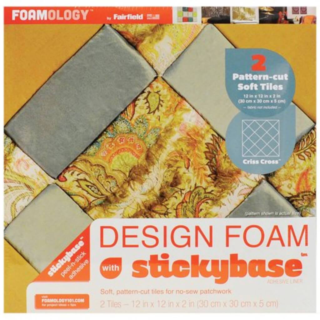 Design Foam Criss Cross 12in x 12in x 2in 2/Pkg